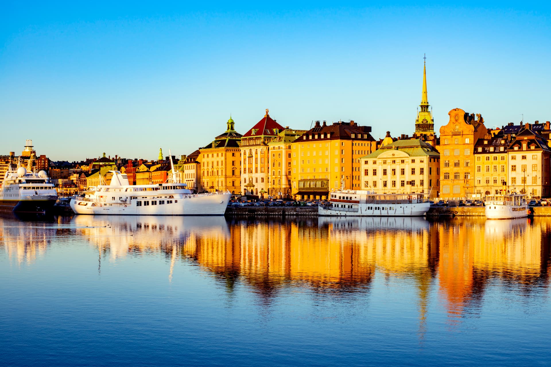 Stockholm waterfront with Gamla Stan across the water